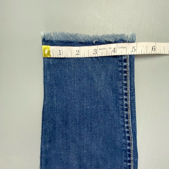 74AMK Blair The Ankle Skinny Blue Denim Jeans Frayed Hem Wms sz 26 - Picture 9 of 11
